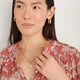 Nova Blouse - Warm Clay Layered Ditsy