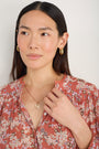 Nova Blouse - Warm Clay Layered Ditsy