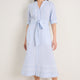 Otti Midi Dress - Sky Blue/White Stripe