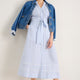 Otti Midi Dress - Sky Blue/White Stripe