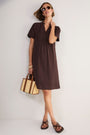 Otti Short Dress - Cocoa