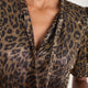 Paulina Dress - Leopard Metallic