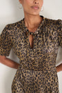 Paulina Dress - Leopard Metallic