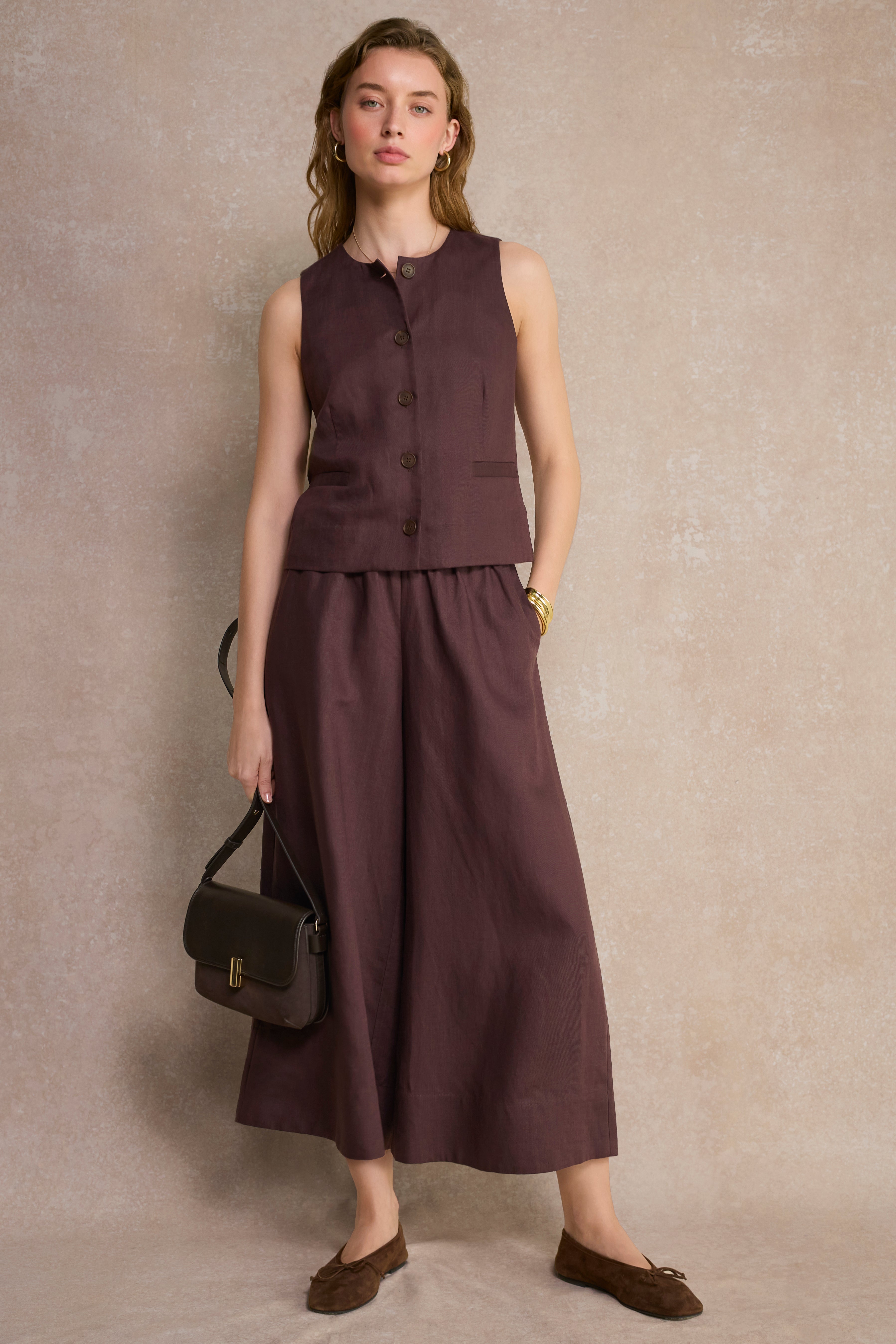 Raya Waistcoat - Cocoa