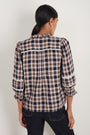 Riley Blouse - Tan/Midnight Check