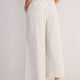 Romy Pull On Seersucker Culotte - Cocoa/Ecru Stripe