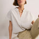 Romy Top - Cocoa/Ecru Stripe