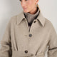 Romy Double Face Wool/Cashmere Coat - Oatmeal Marl