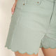 Ruby Scallop Short - Sage Green/Ivory Stripe