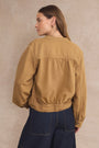 Hallie Collarless Jacket - Toffee