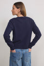 Katie Cashmere V-Neck Cardigan - Midnight