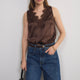 Amelie Silk Top - Warm Cocoa