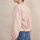 Hallie Collarless Jacket - Dusky Pink