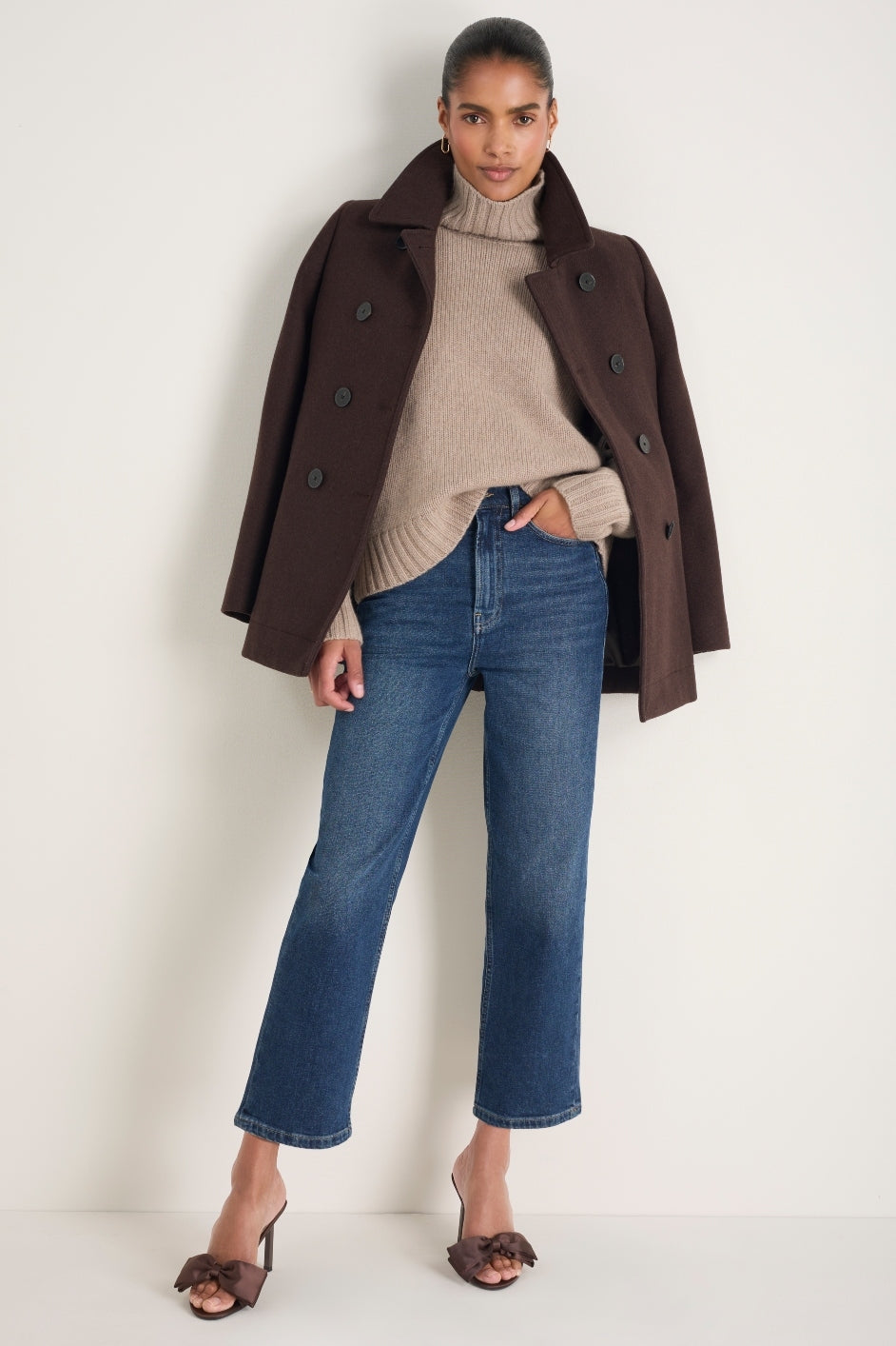 Saffie Straight Leg Jean - Mid Wash