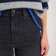 Saffie Straight Leg Jean - Washed Black