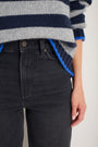 Saffie Straight Leg Jean - Washed Black