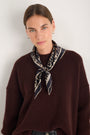 Serena Silk Scarf - Brown Leopard