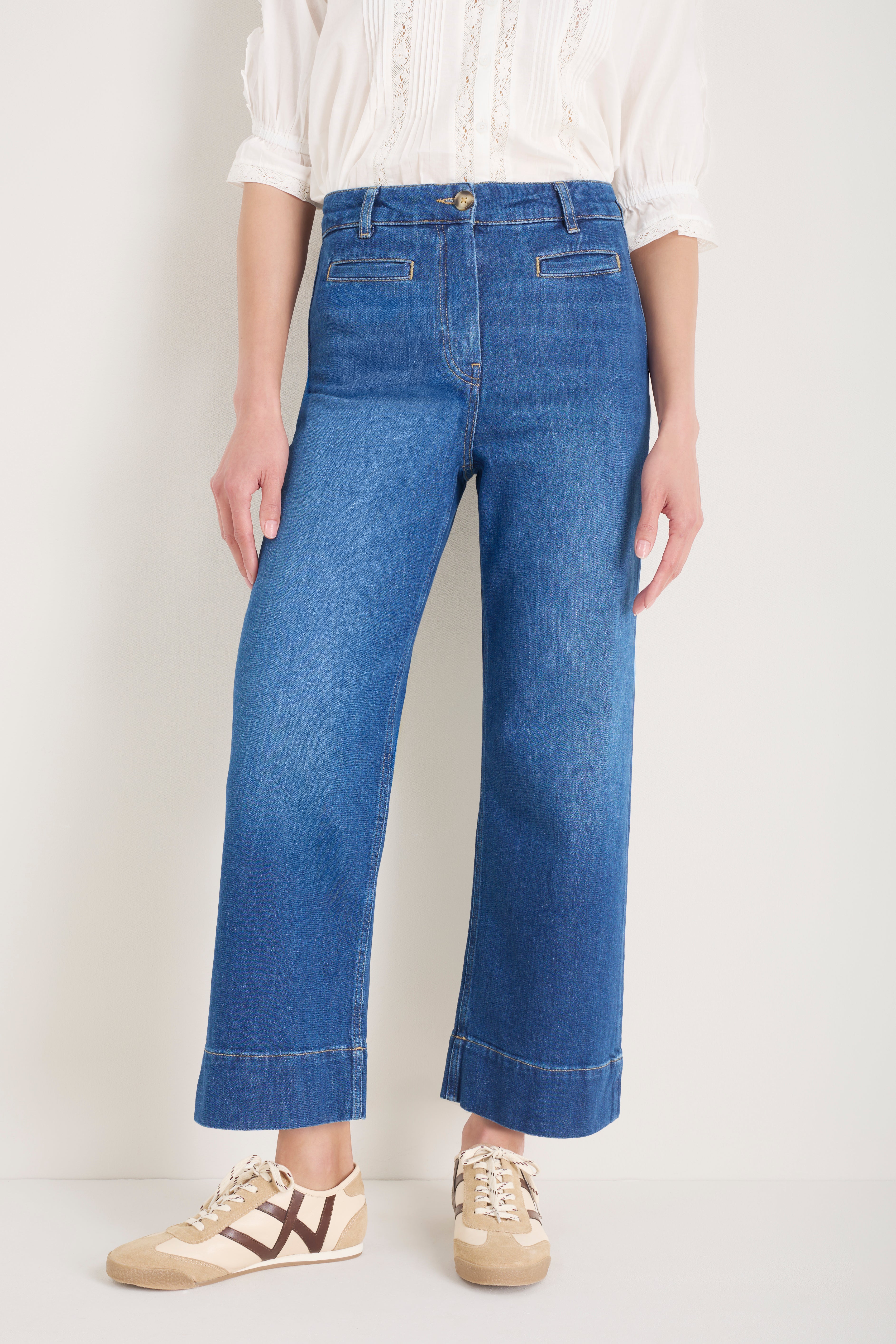 Sienna Welt Pocket Jean - Mid Wash
