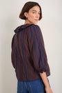 Sierra Blouse - Midnight/Cocoa Check
