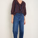 Sierra Blouse - Midnight/Cocoa Check