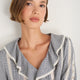 Sierra Blouse - Midnight/Ivory Check