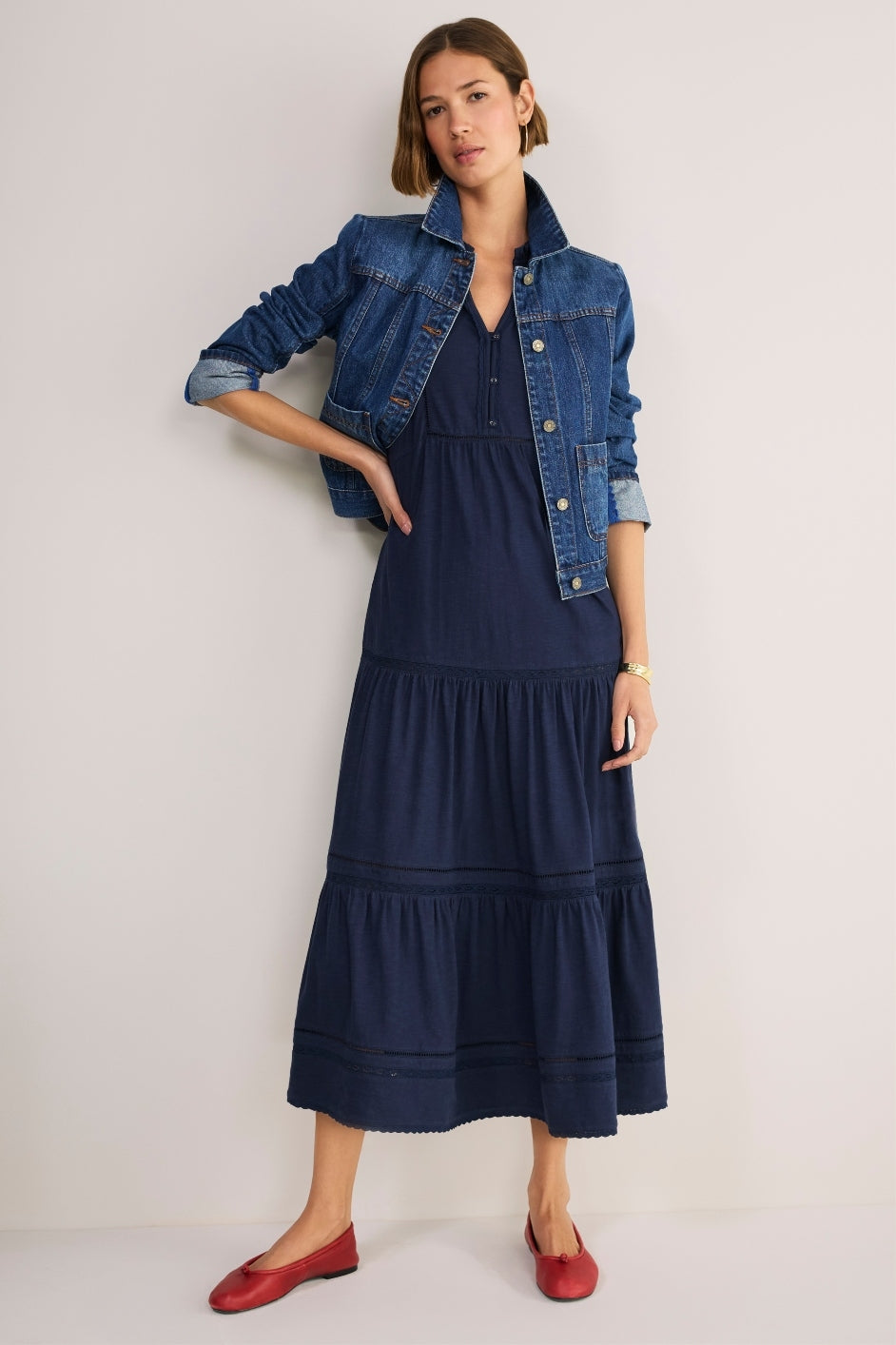 Talya Jersey Dress - Midnight