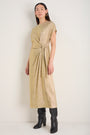 Tia Jersey Dress - Gold Metallic