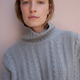 Liana Chunky Funnel Neck Jumper - Taupe Cable