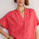Thandie Linen Top - Watermelon