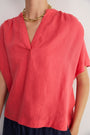 Thandie Linen Top - Watermelon