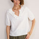 Lucie Broderie Top - White