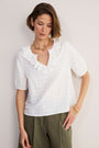 Lucie Broderie Top - White