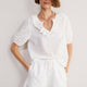 Lucie Broderie Top - White