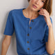 Luna Linen Cotton Cardigan - Coastal Blue