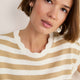 Fleurine Linen Cotton Tank - Tan/Ivory Stripe