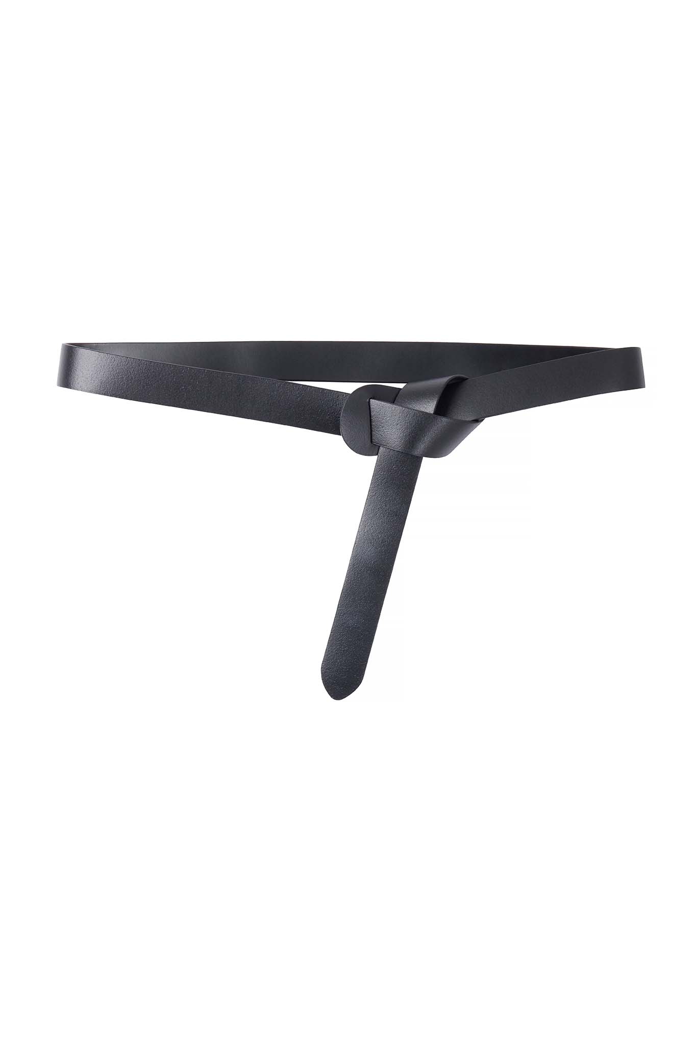 Wrap Leather Belt - Black